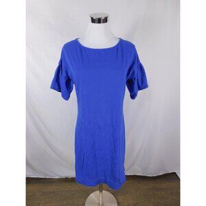 Vineyard Vines Dress Womens Small Blue T-Shirt Puff Sleeve Boat Neck Casual